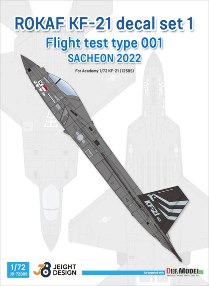DEF.MODEL 1/72 Scale Korean Air Force KF-21 Borame Decal Set for Academy