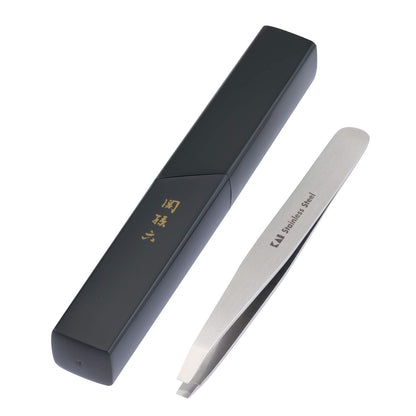 KAI Stainless Steel Tweezers with Storage Case for Precision Grooming