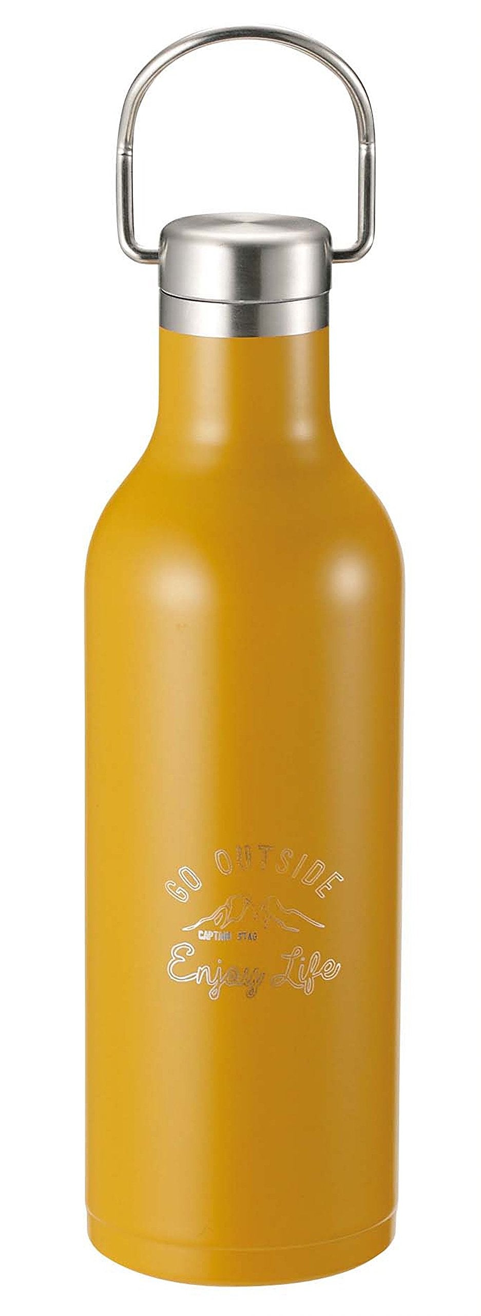 CAPTAIN STAG Sports Bottle Vacuum Insulated 480ml Yellow