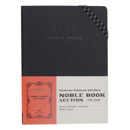 Life A6 Graph Paper Notebook in Black for Note-Taking