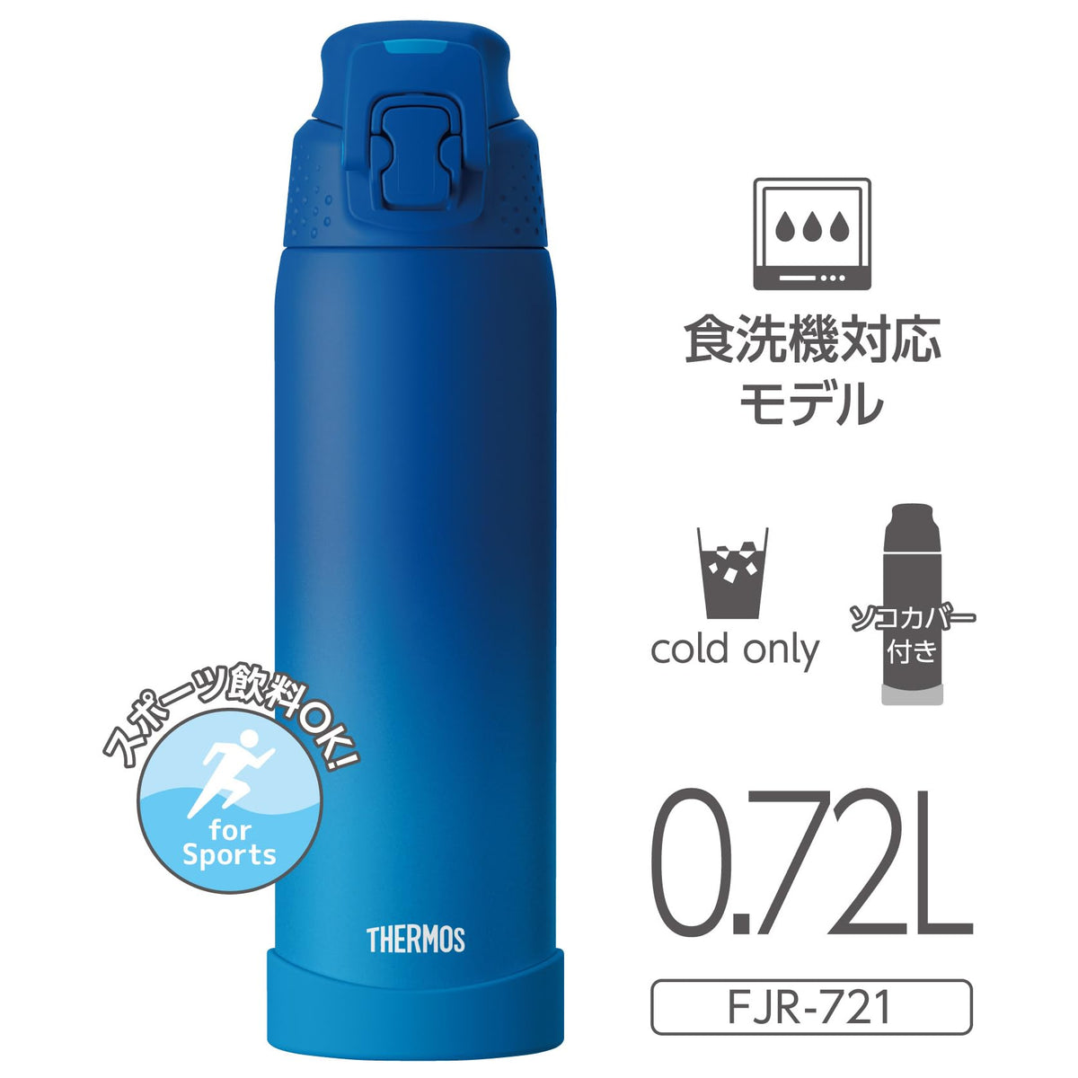THERMOS Vacuum Insulated Sports Bottle 720ml Blue Gradient
