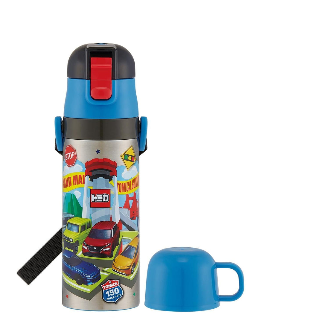 Skater Kids Water Bottle 2WAY 470ml Stainless Steel for Boys