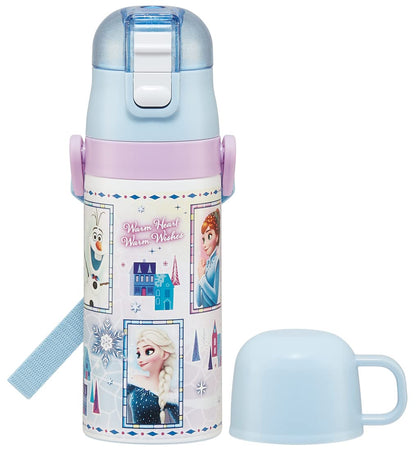 Skater Kids Water Bottle 2WAY 420ml with Disney Frozen Design