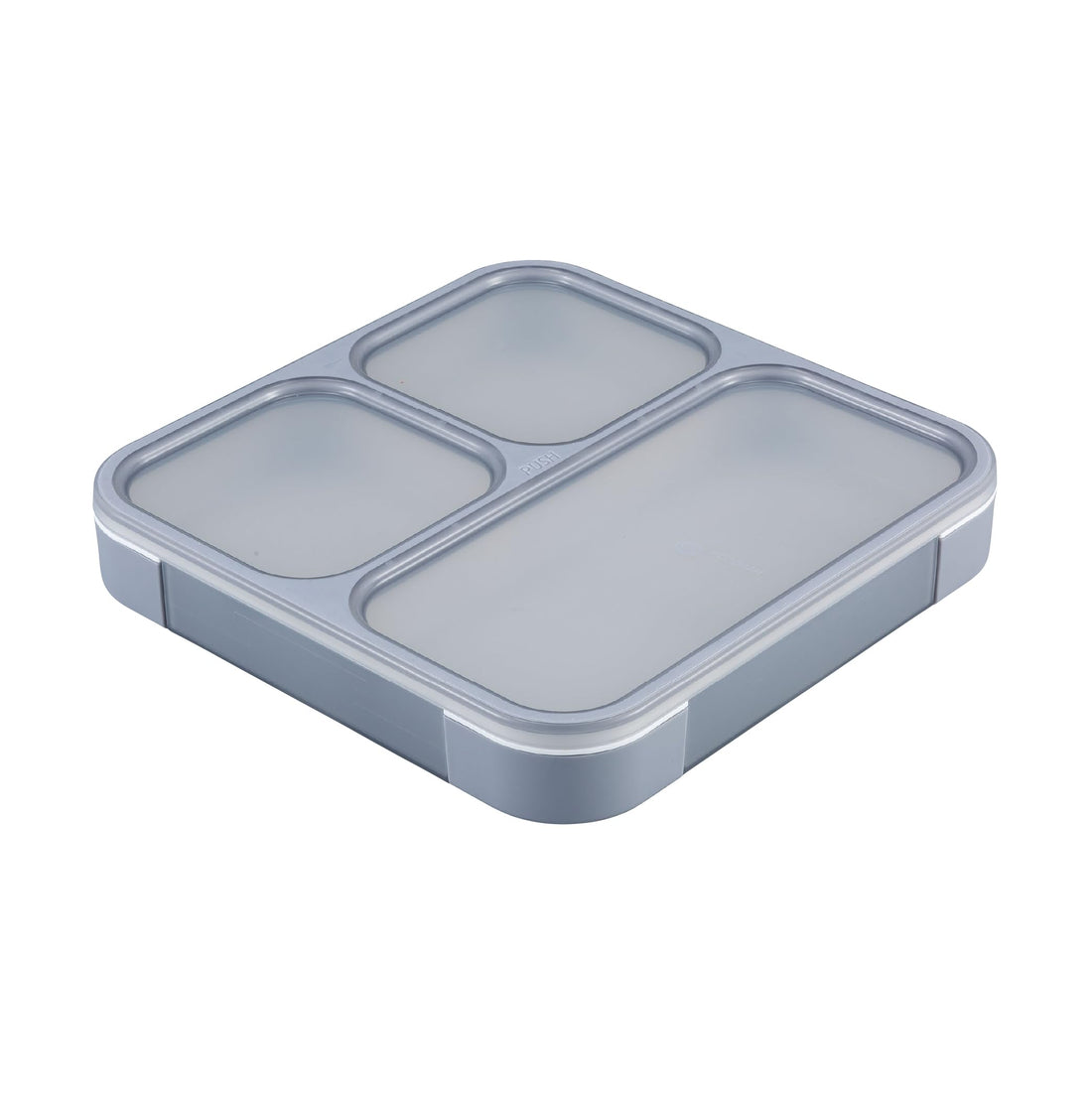 CB JAPAN Foodman boîte à bento plate à transporter verticalement, grise, antibactérienne, 800 ml