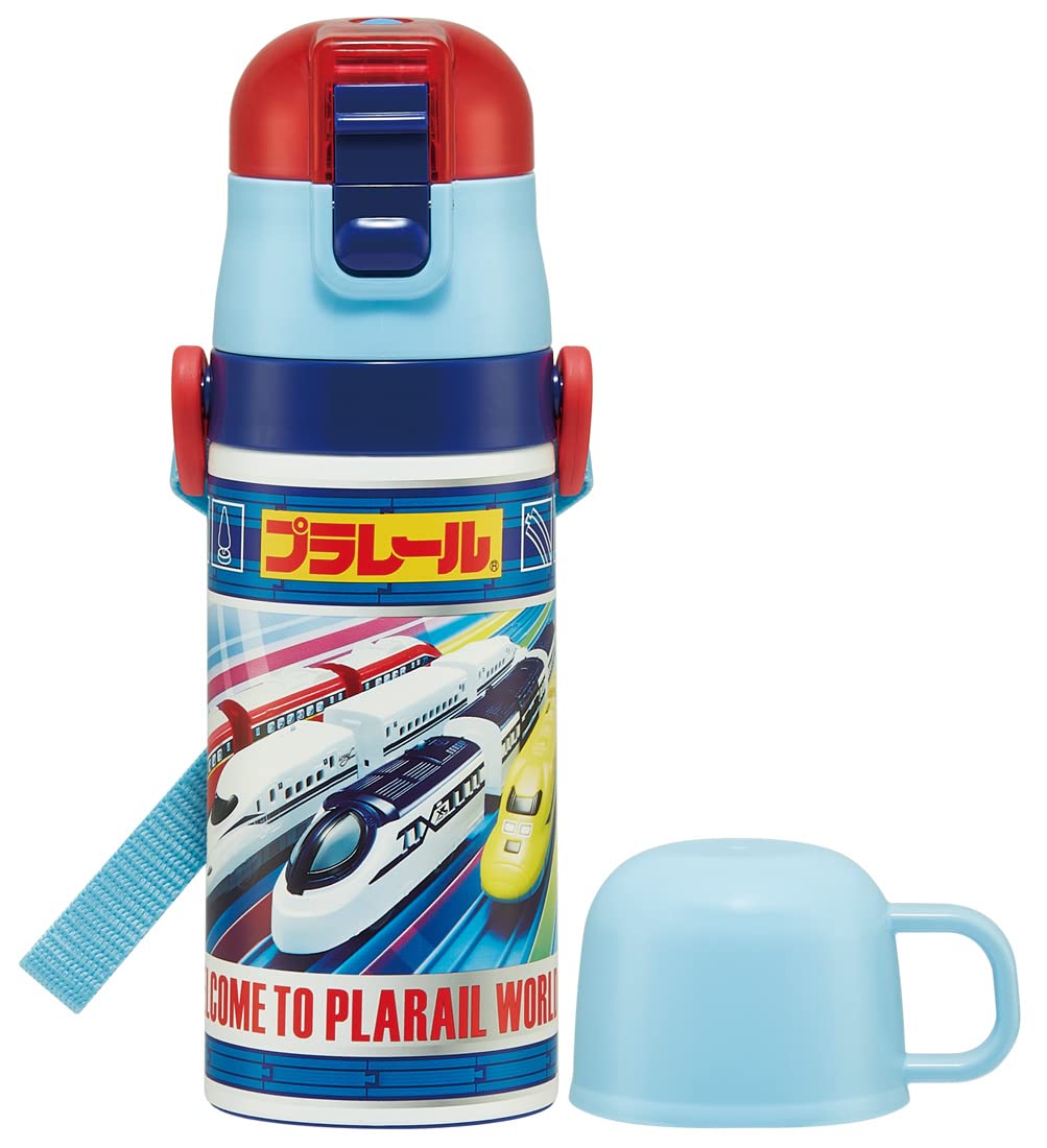 Skater Kids Water Bottle 2WAY 420ml with Cup for Boys