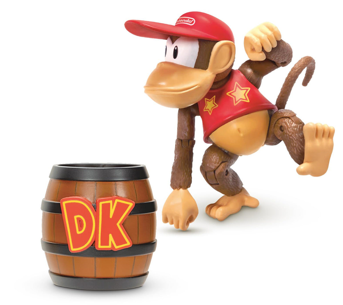 Sanei Super Mario Figure Collection Plus Diddy Kong with DK Barrel