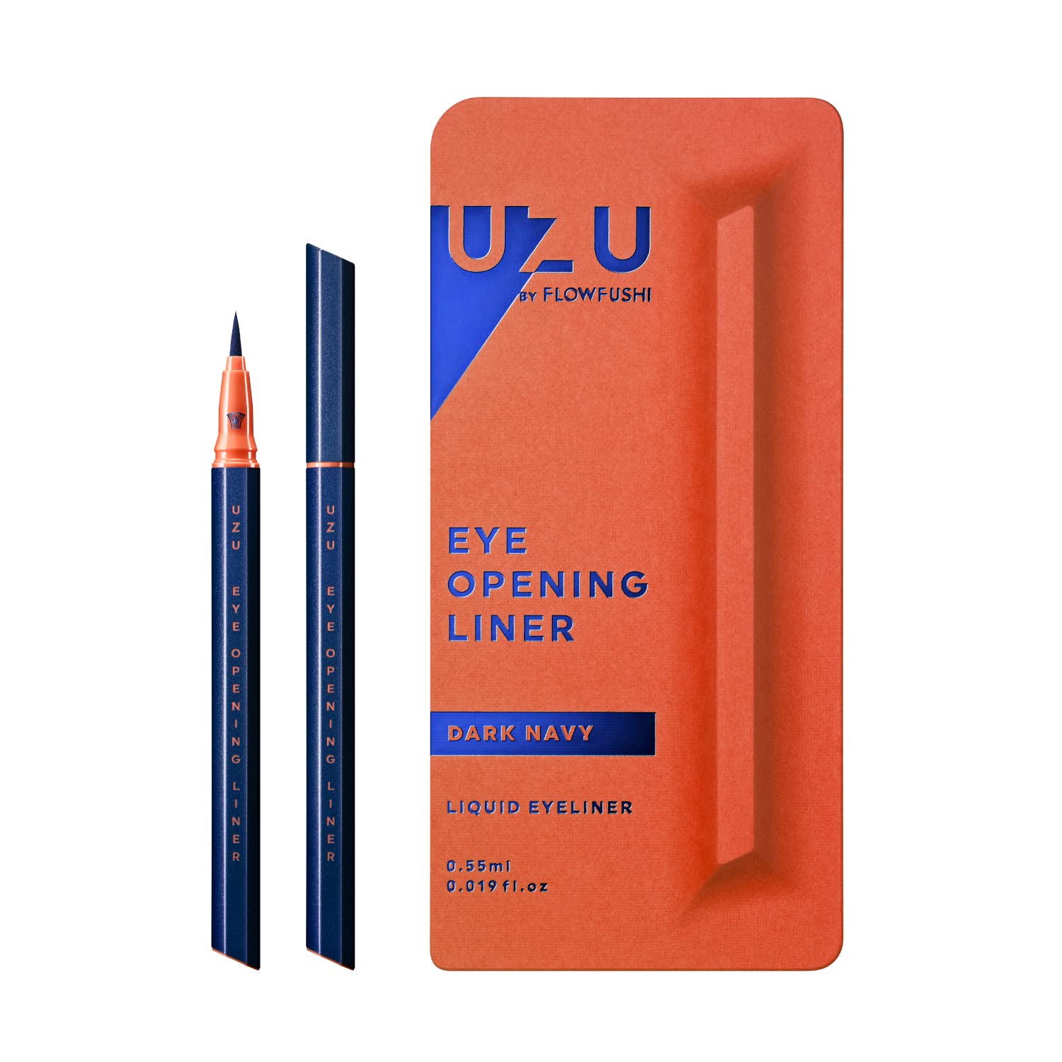 UZU BY FLOWFUSHI Liquid Eyeliner Dark Navy with Easy Removal