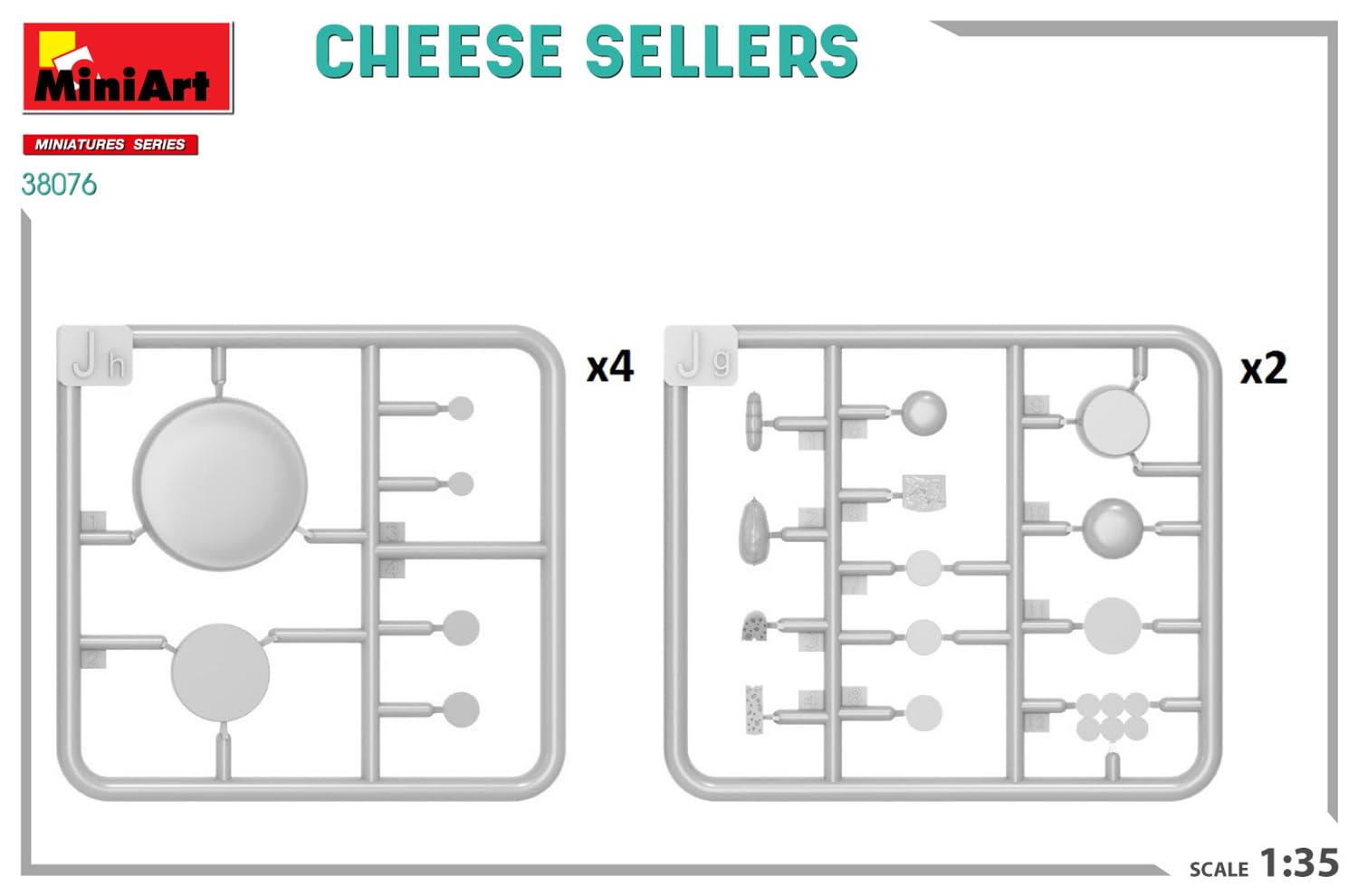 Miniart 1/35 Cheese Seller Set Plastic Model Kit