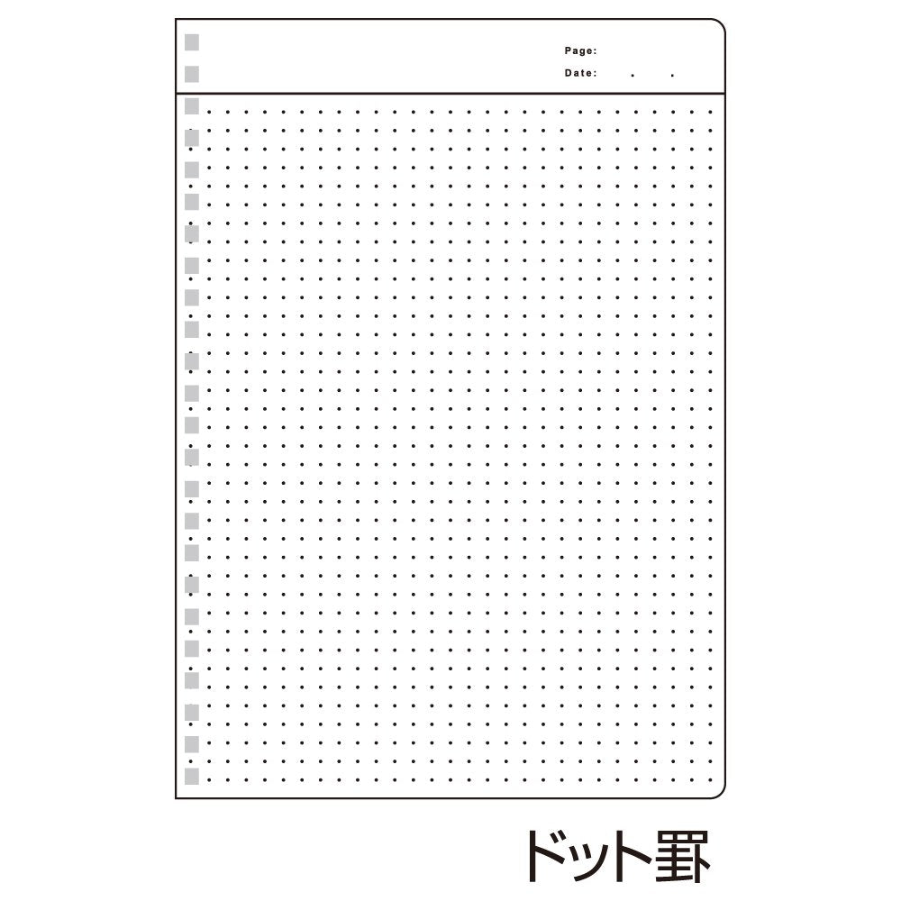Kyokuto Associates FOBCOOP Dot-Ruled Ring Notebook A5 PTD03A5SV Silver