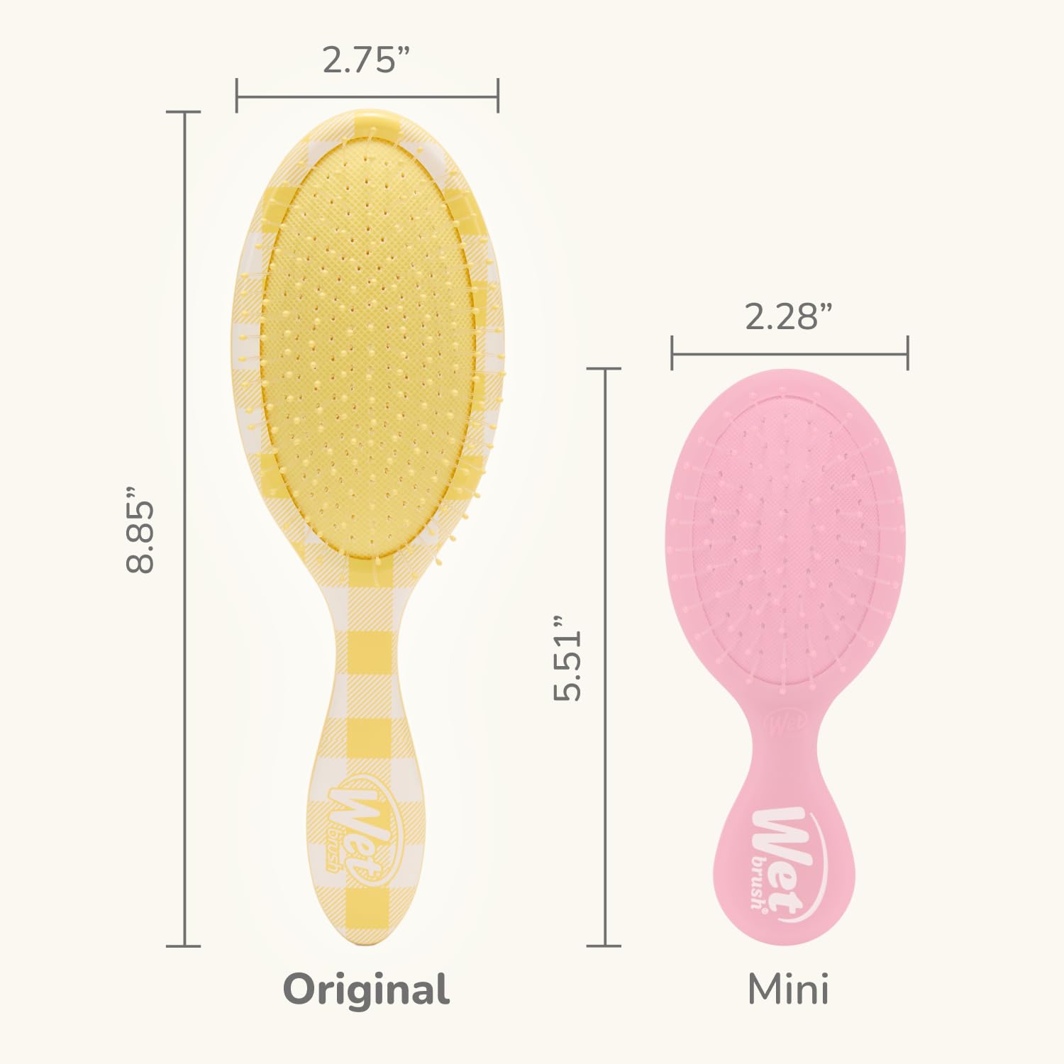 Wet Brush Original Detangler Coastal Charm Golden Gingham