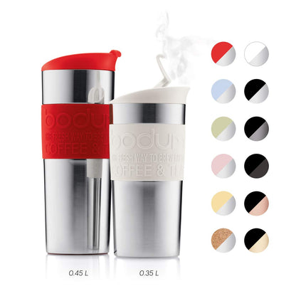 Bodum Travel Mug 350ml Stainless Steel Insulated Gunmetal
