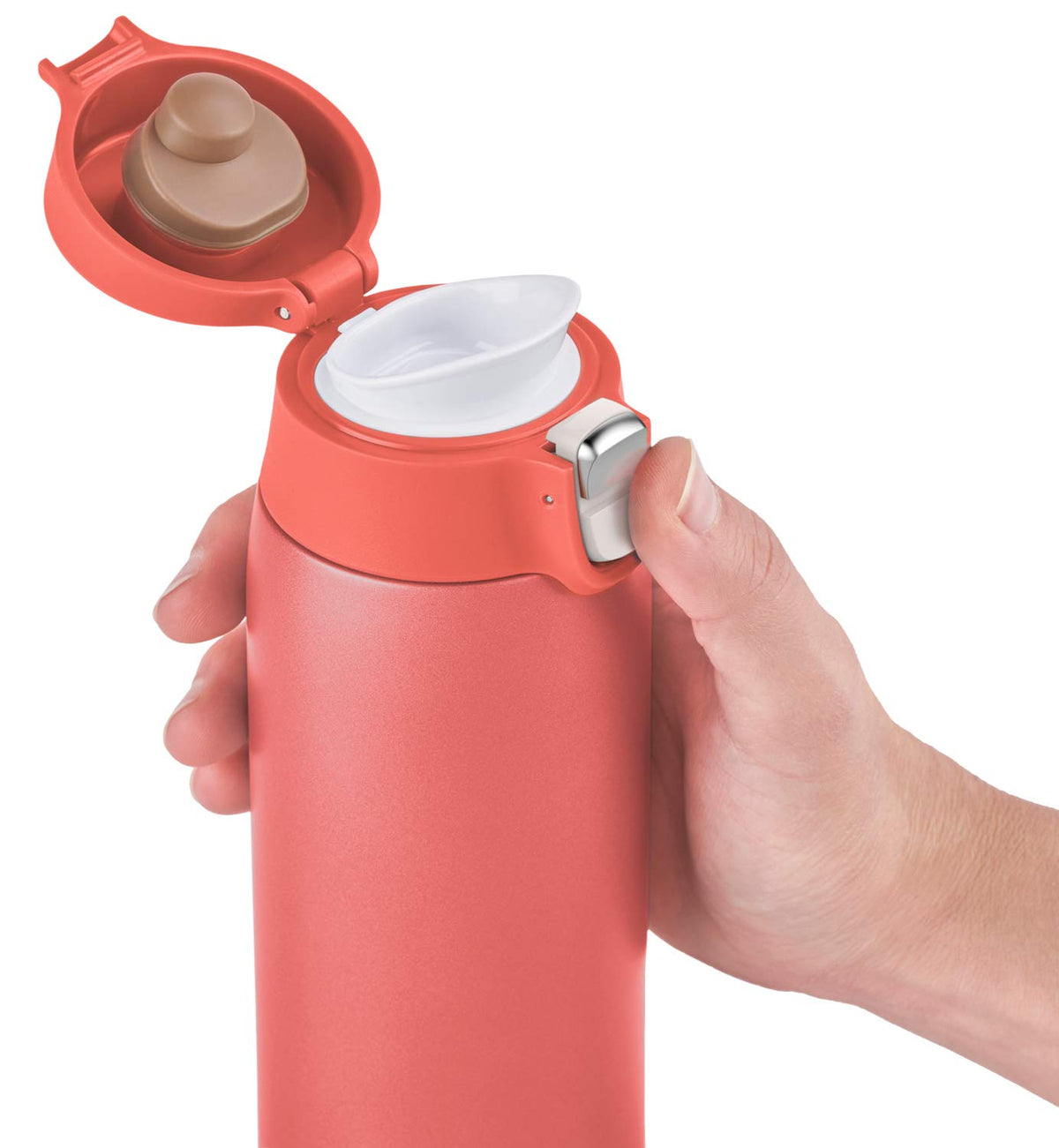 T-Fal Stainless Steel Water Bottle 480ml with One-Push Lid