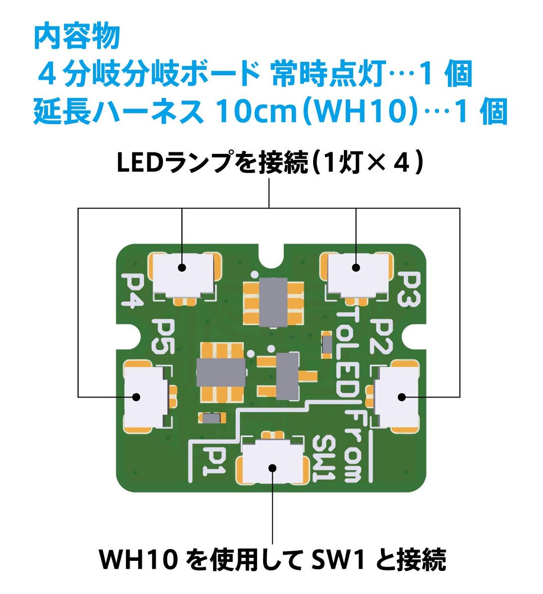 HiQparts One-Touch LED Series 2 4-Way Split Board for Model Kits