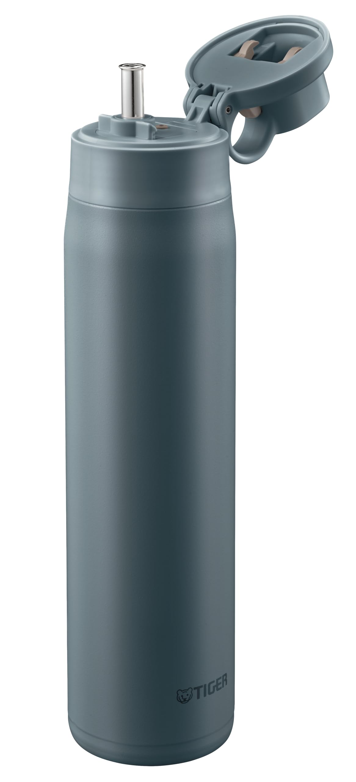TIGER Stainless Steel Water Bottle 880ml with Straw