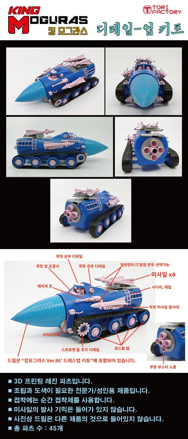 Tori Factory Non-Scale King Moguras Detail Up Set for Academy Models