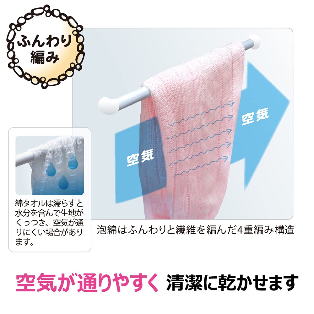 Kikulon Body Towel 100% Cotton Green 24cm x 100cm Gentle Cleansing