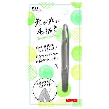KAI Rounded Tip Tweezers for Gentle Skin Contact