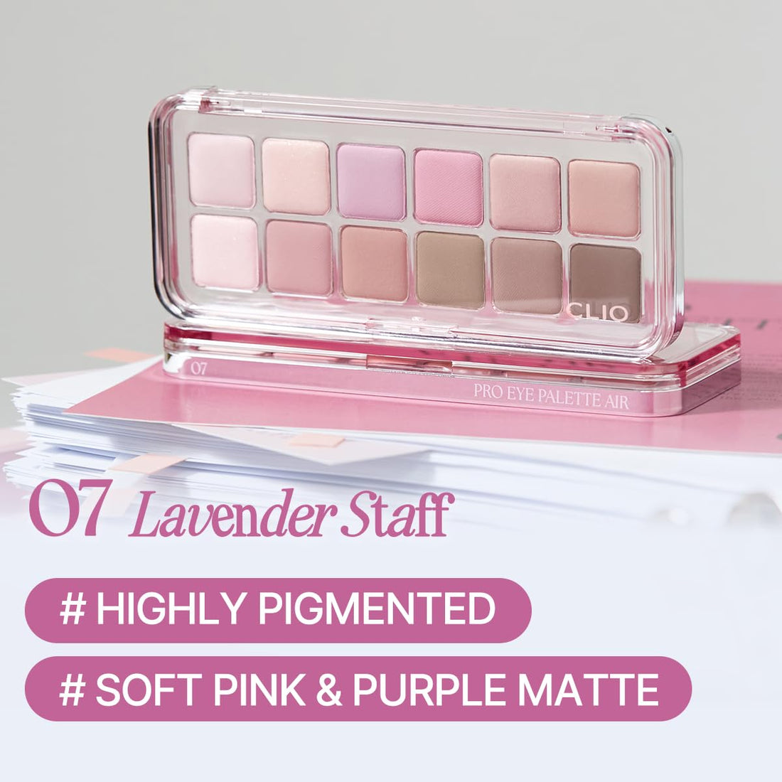 CLIO PRO EYE PALETTE AIR Lavender Staff for Versatile Makeup Looks