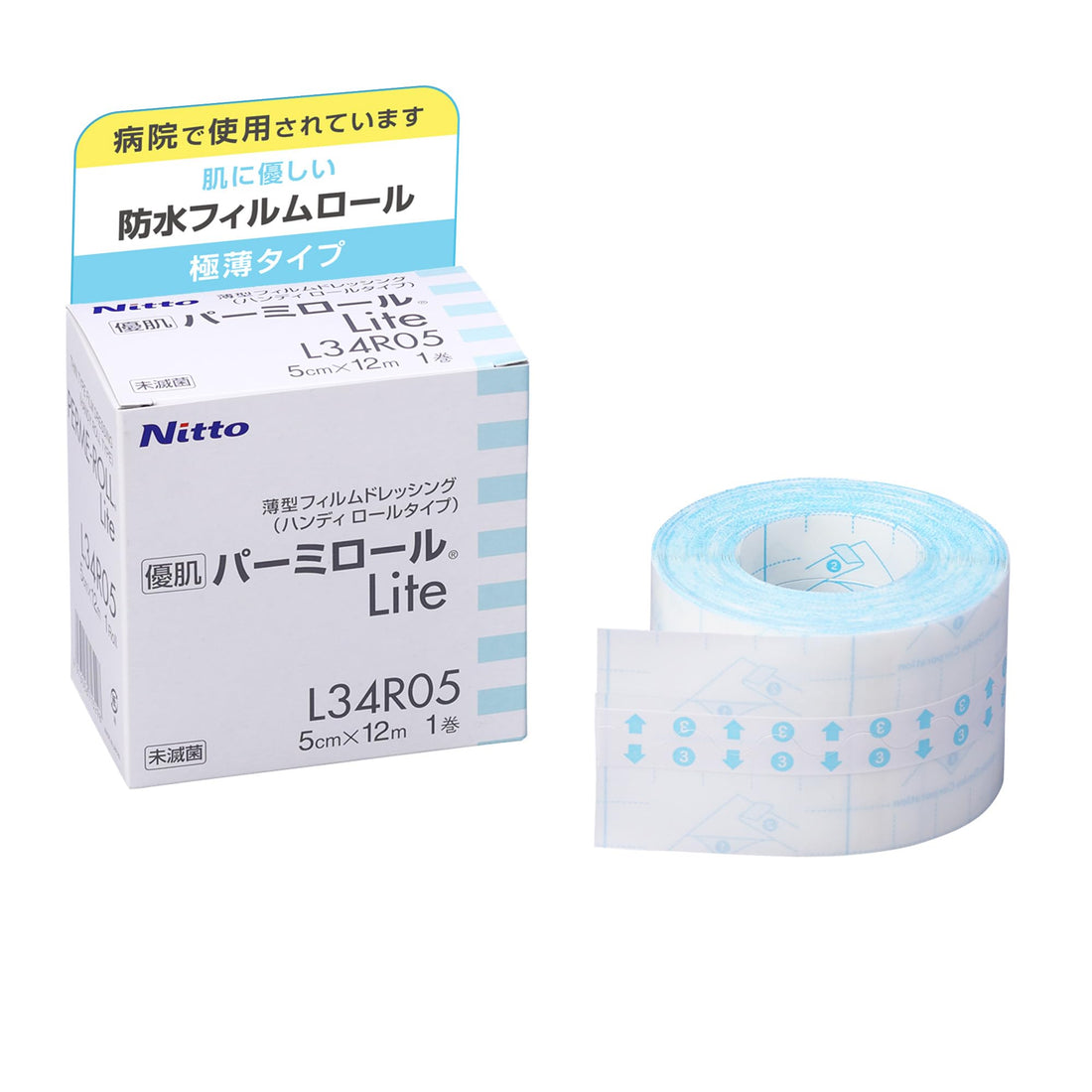 Nitoms Permi Roll Lite Waterproof Film 5cm x 12m for Gentle Skin Care