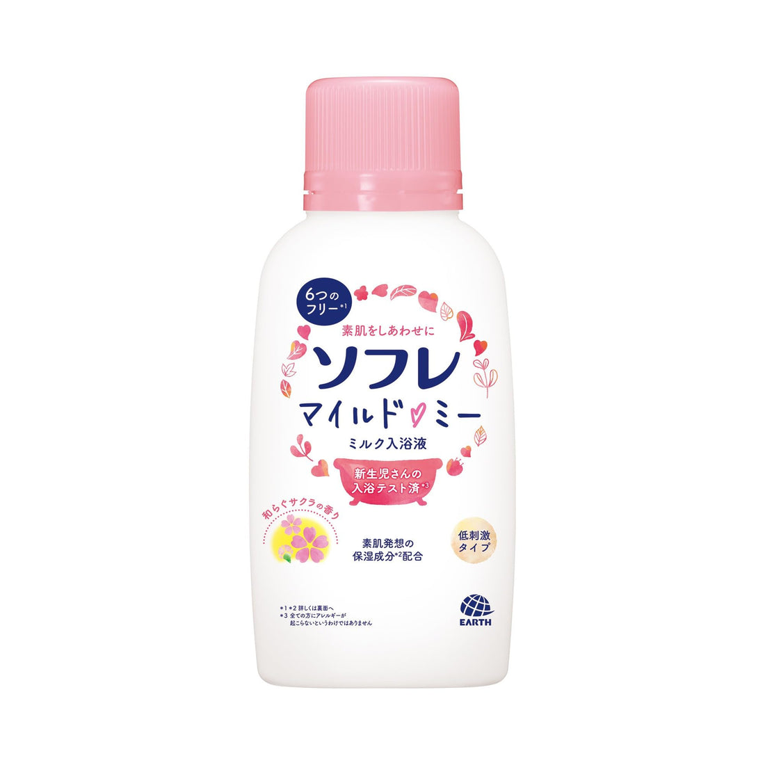 Sofure Mild Me Milk Bath Liquid 720ml with Soothing Cherry Blossom Scent