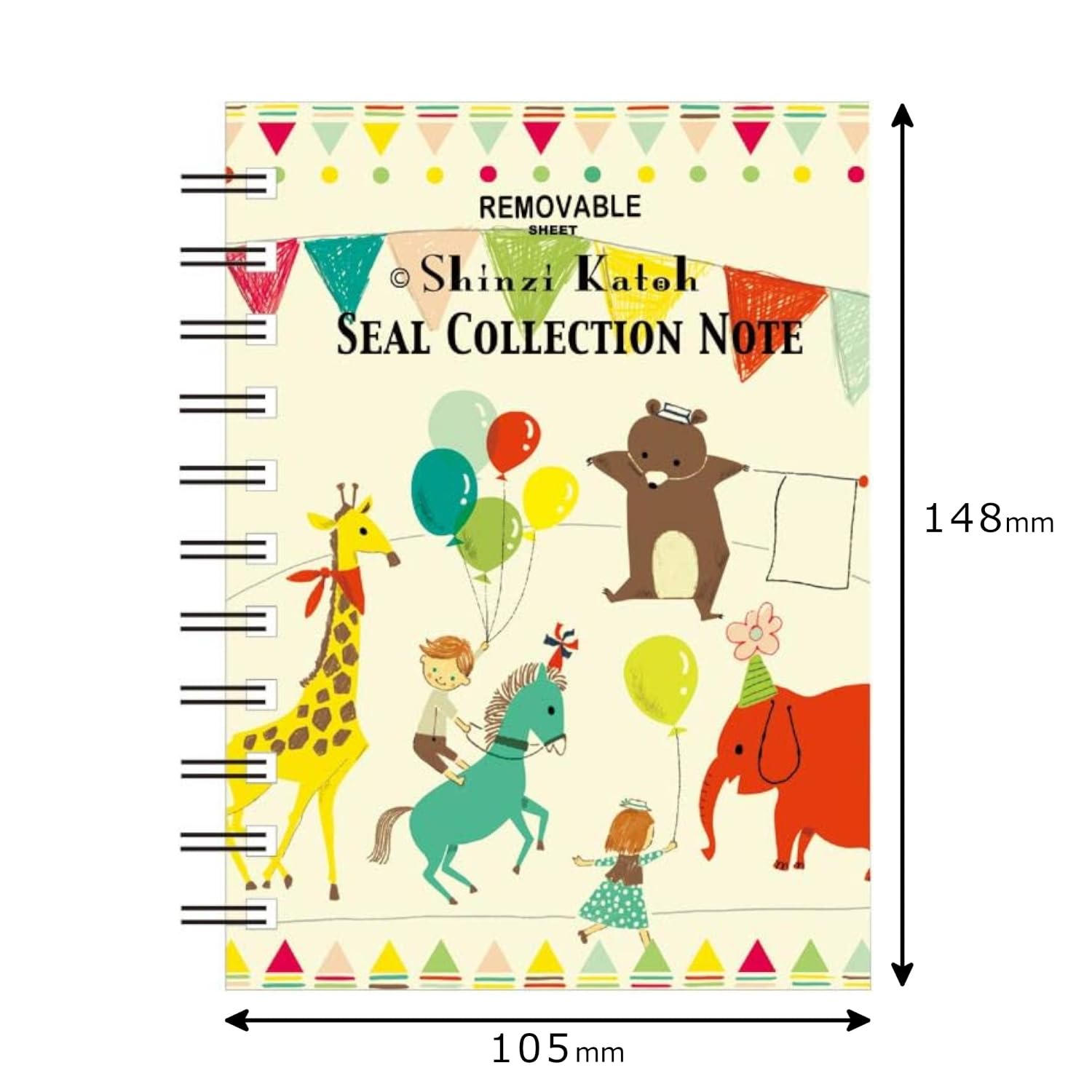 Shinzi Katoh A6 Circus Sticker Book by Seal Do 40 Pages Made in Japan