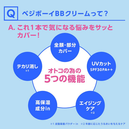 Vegeboy BB Cream for Men 20g with Natural Finish