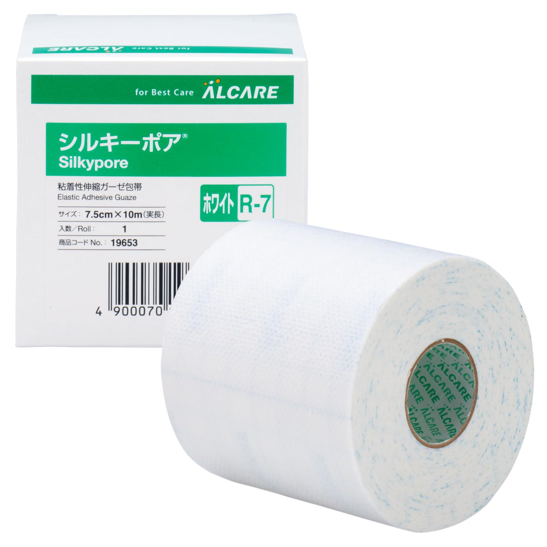 ALCARE Silky Pore Adhesive Stretch Gauze Bandage R-7 1 Roll