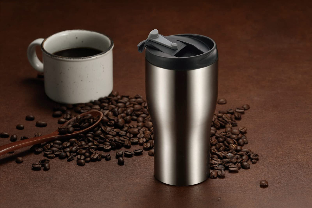 Kakusee Stainless Steel Tumbler with Lid 380ml for Hot and Cold Beverages