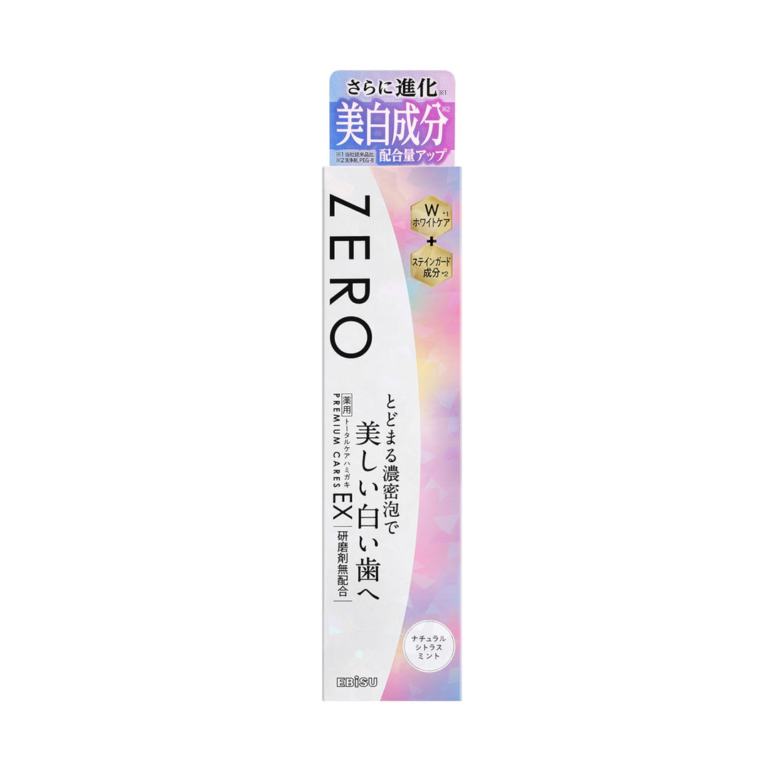 Ebisu Zero Premium Care EX 90g Non-Abrasive Fluoride Formula