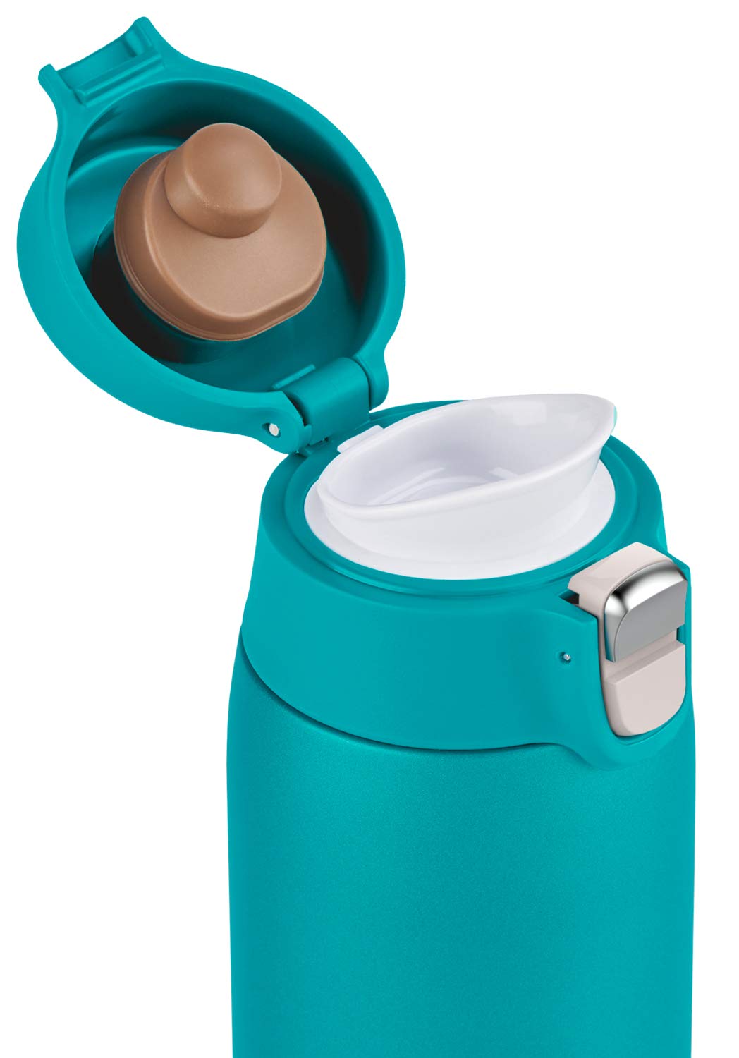 T-Fal Slim Stainless Steel Water Bottle with One-Press Opening 400ml