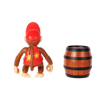 Sanei Super Mario Figure Collection Plus Diddy Kong with DK Barrel