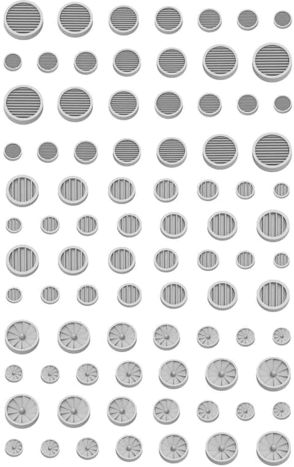 Green Staff World Mecha Detail Parts Round Exhaust Unit 84 Pieces