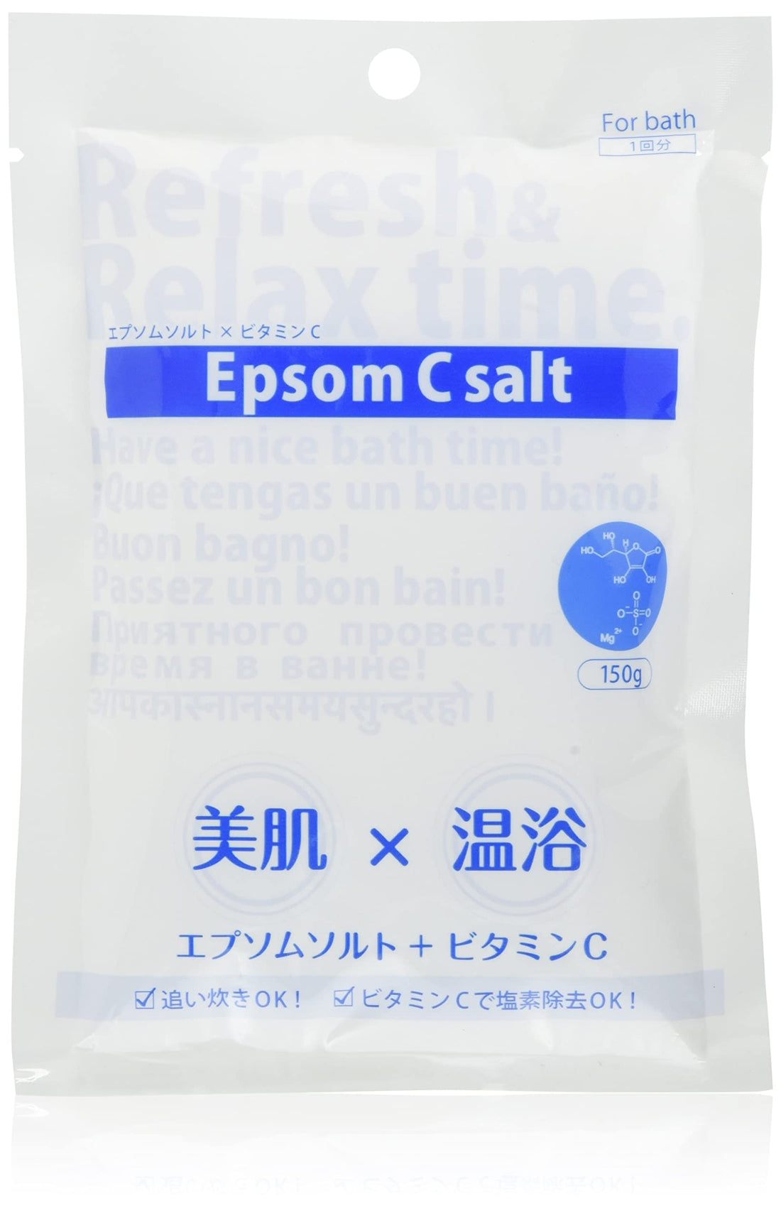 Shimsim Japan Epsom C Salt 150g for Relaxation and Skin Care