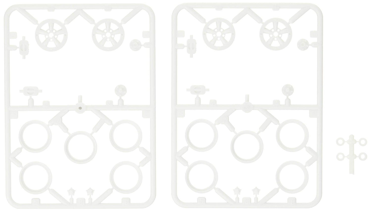 Asuka Model 1/24 Orange Wheels A Style Model Parts Set OW-4