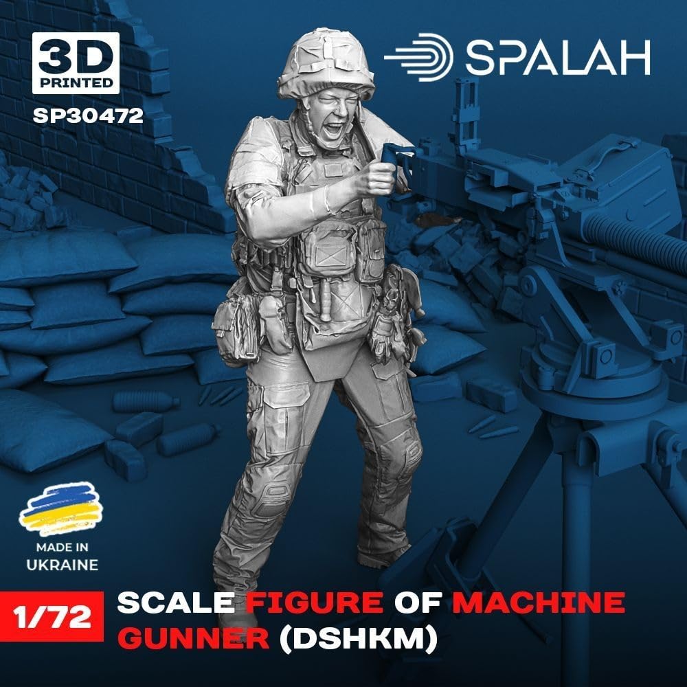 Spalah 1/72 DShK 12.7mm Machine Gun Shooter 3D Printed Kit