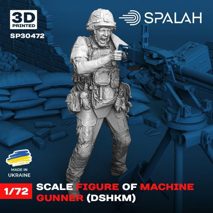 Spalah 1/72 DShK 12.7mm Machine Gun Shooter 3D Printed Kit