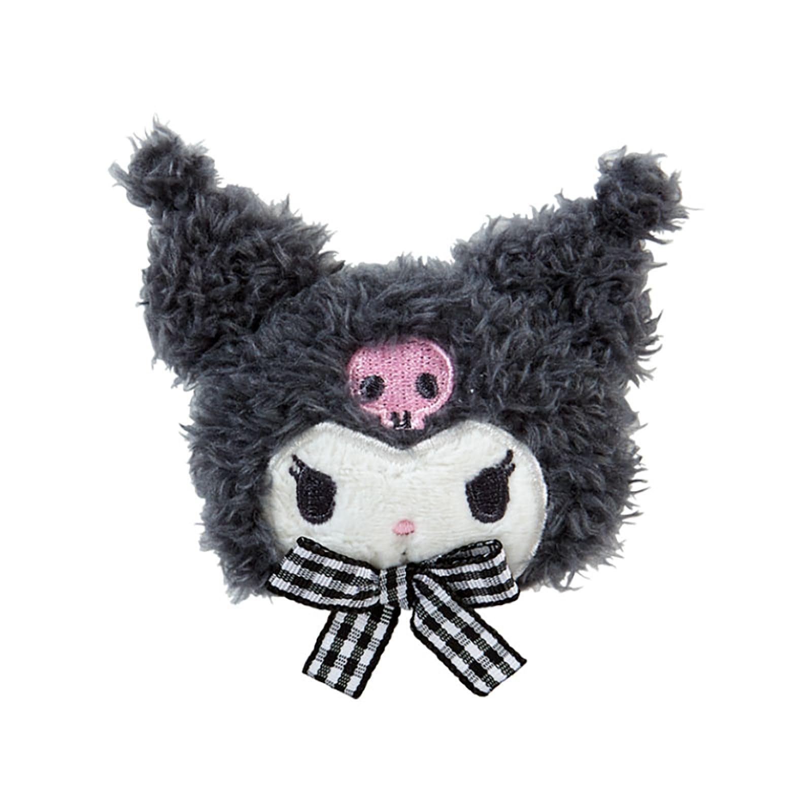 SANRIO Face-Shaped Hair Clip Featuring Kuromi