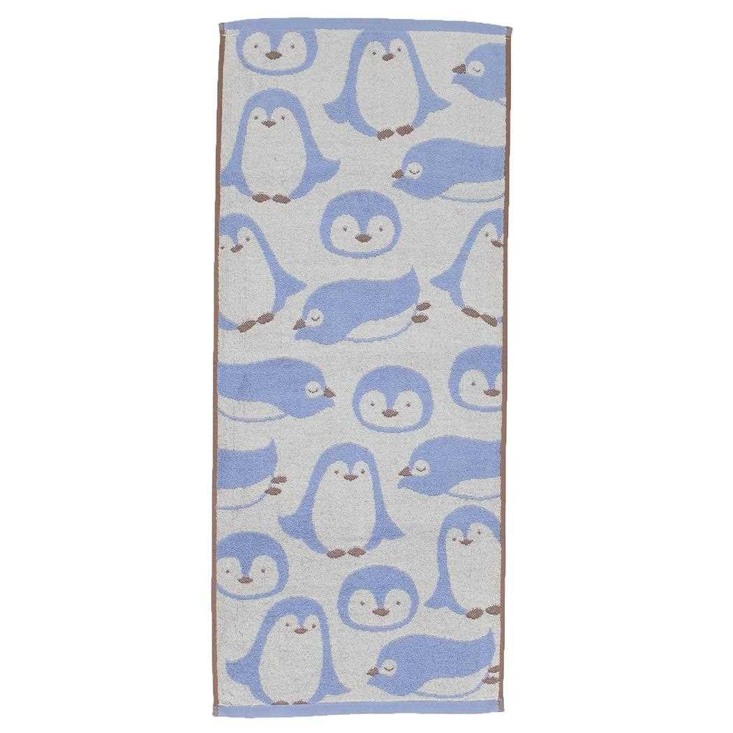 Hayashi Serviette de toilette visage Animal Face, pingouin, env. 34 × 80 cm