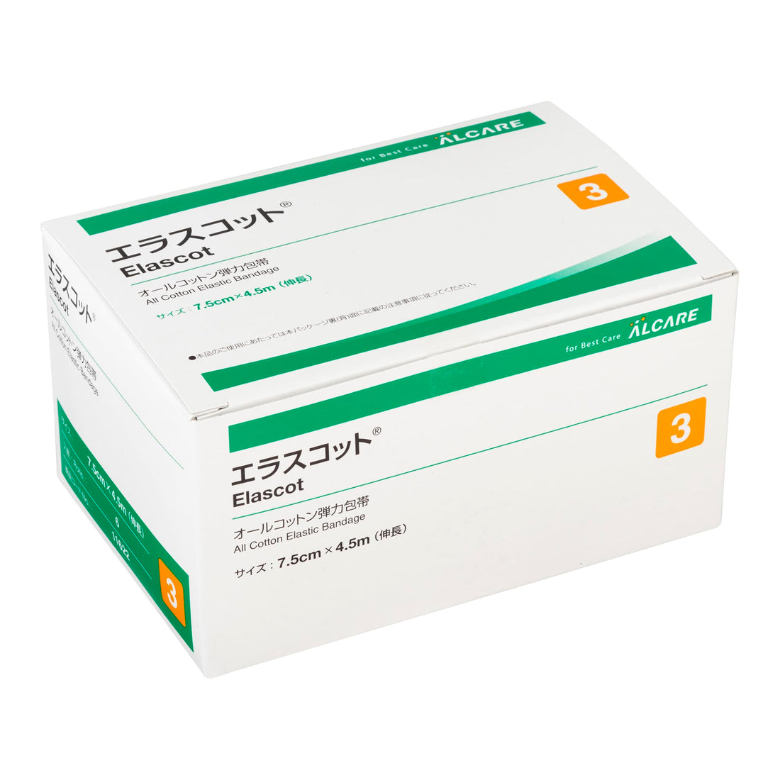 ALCARE Elascot 11622 3rd Size 7.5cm x 4.5m Box of 6 Rolls