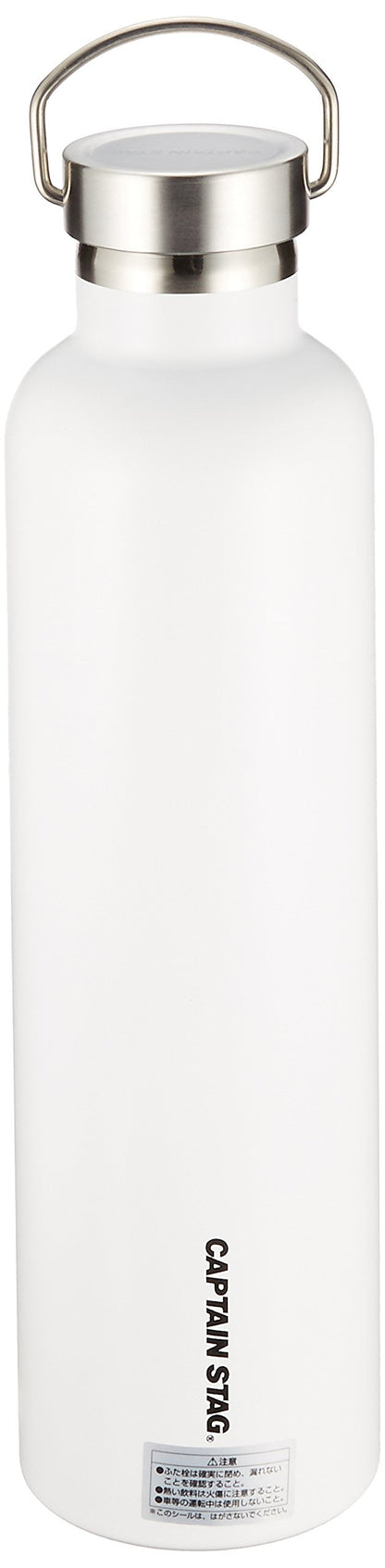 CAPTAIN STAG Sports Bottle Vacuum Insulated 1000ml White