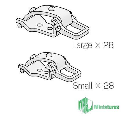MJ Miniature 1/35 German Clamp Set Early Type Plastic Model Parts