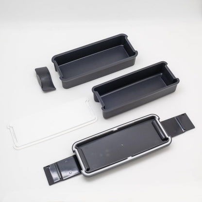 OSK Two-Tier Lunch Box with Divider Snoopy Black 340ml 310ml