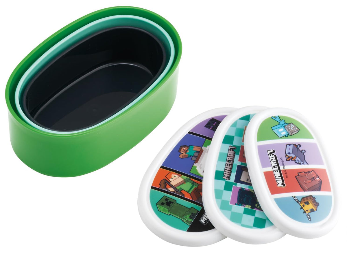 Skater Lunch Box Set Minecraft Design 3-Piece Made in Japan