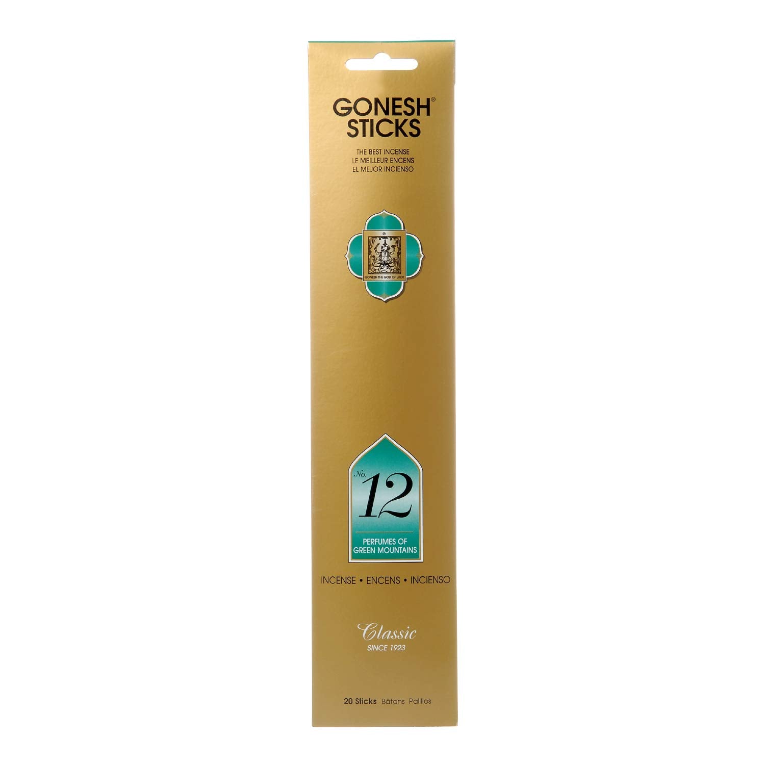 GONESH Incense Sticks No.12 Green Mountains 20 Sticks