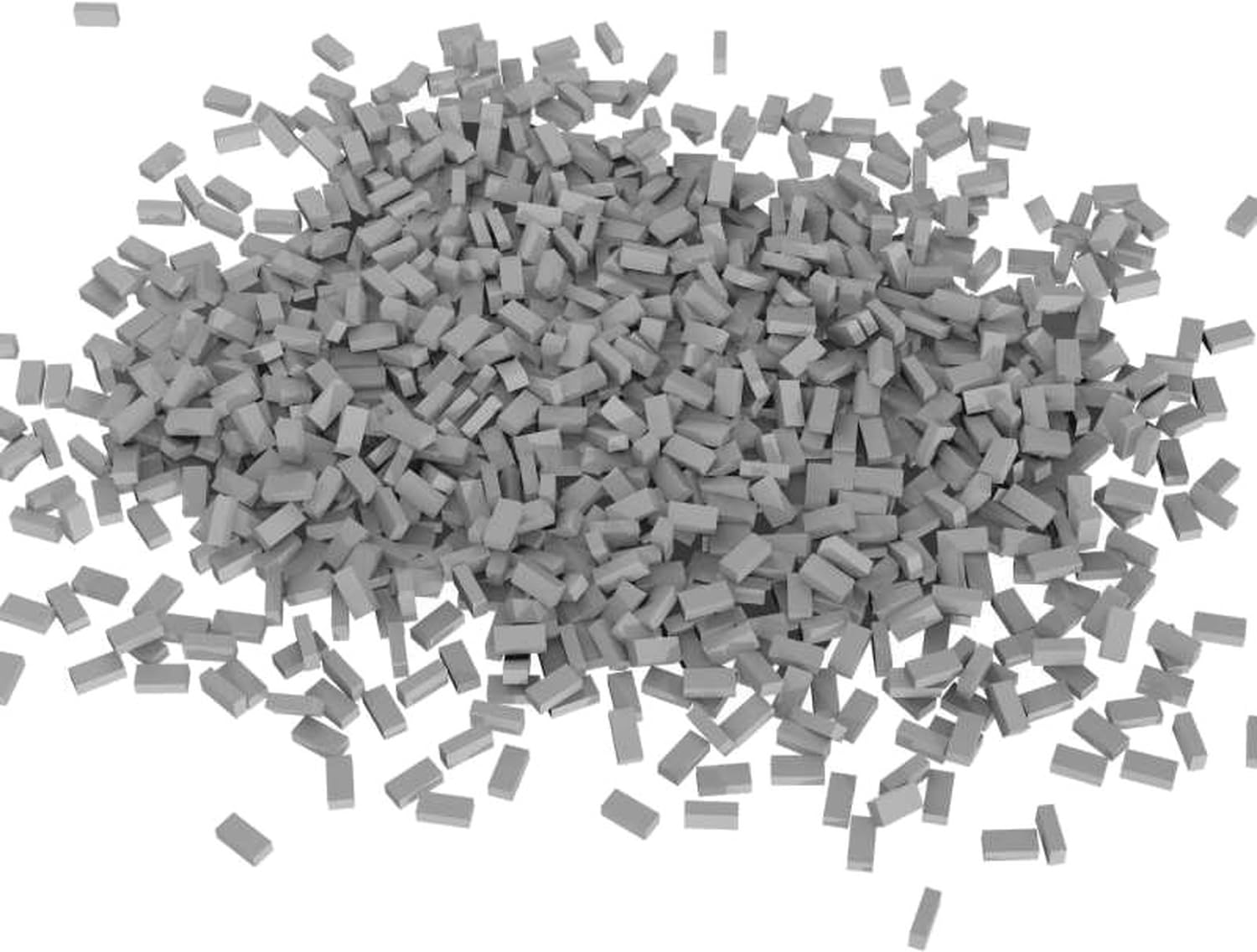Green Stuff World 1/35 Diorama Brick Set Gray 500 Pack Miniature Accessory