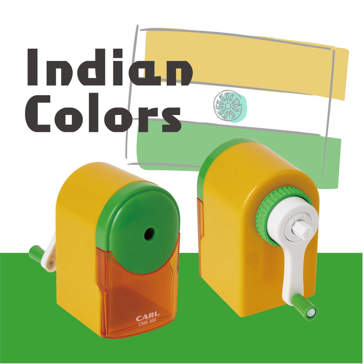 CARL Manual Pencil Sharpener with Jam Removal Function Yellow