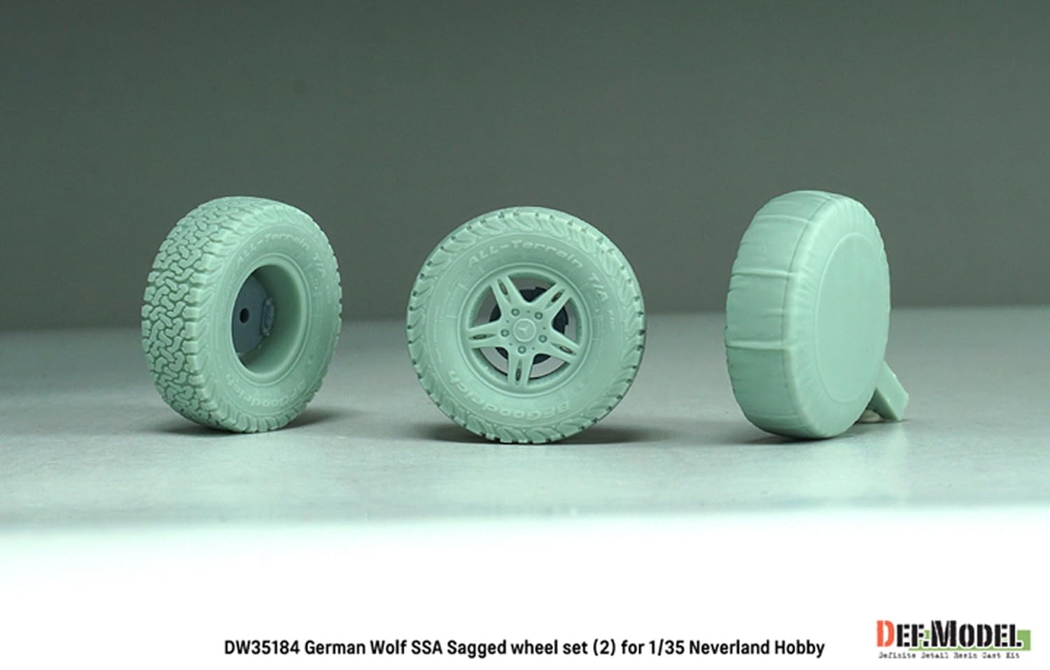 DEF.MODEL 1/35 Scale Model Parts Set with Wolf SSA Tires and Grille