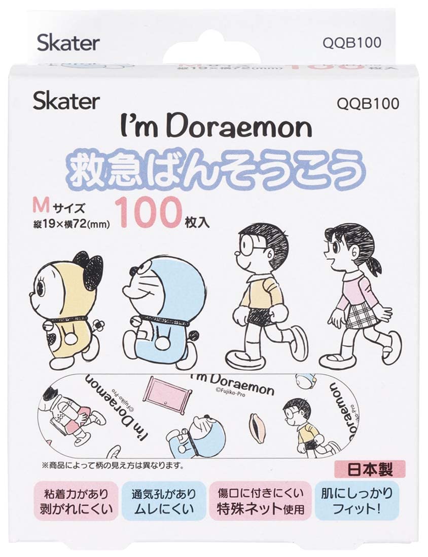 Skater Band-Aids M Size 100 Count Japanese Bandages