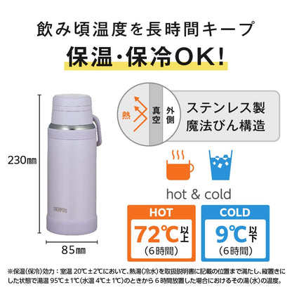 THERMOS Insulated Travel Mug 750ml with Handle in Light Purple