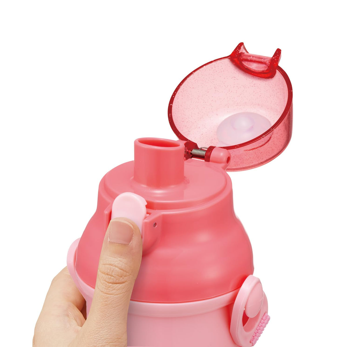 Skater Kids Water Bottle 480ml with One-Push Lid Made in Japan